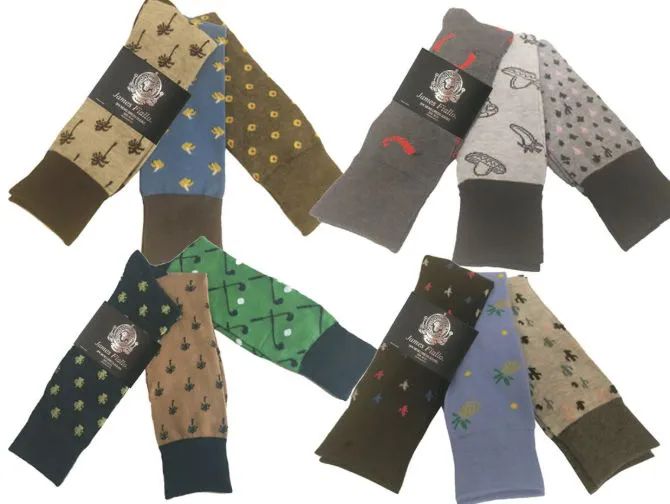 60 Pairs of Mens Assorted Pattern Dress Socks Size 10-13