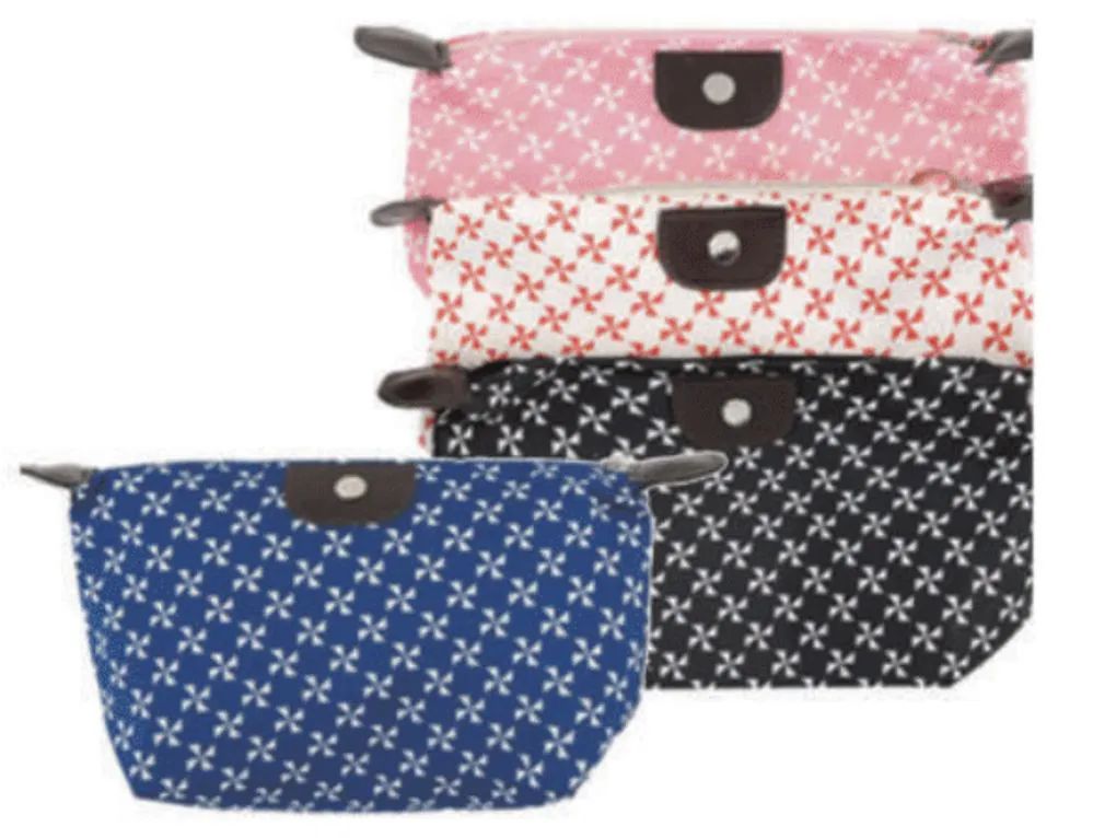 72 Wholesale Assorted Colors Cosmetic Bag