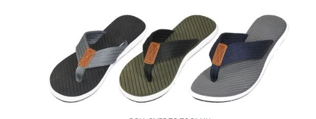 36 Wholesale Men's Sandals With Braided Trim
