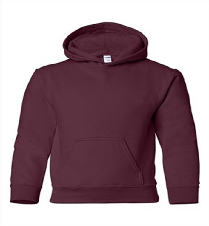 24 Pieces of Youth Gildan Irregular Maroon Color Hooded Pullover, Size Small