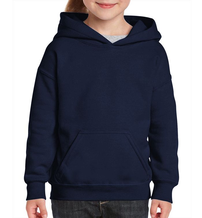 24 Pieces of Youth Gildan Irregular Navy Color Hooded Pullover, Size Medium