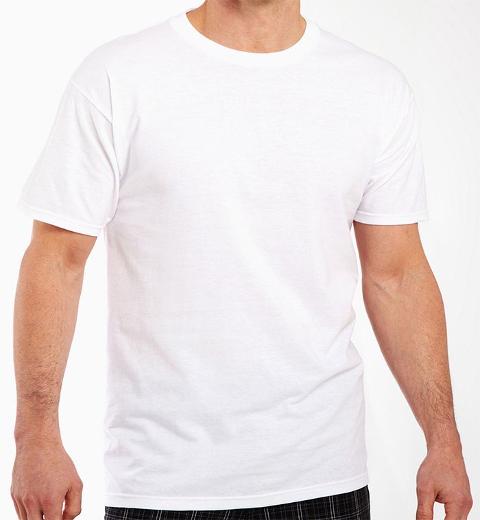 24 Wholesale Men's White Crew Neck T-Shirt, Size Small