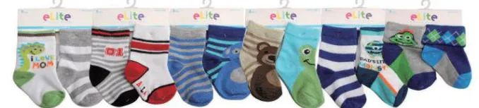 144 Wholesale Toddler Boys Crew Socks Size 6-12 Months
