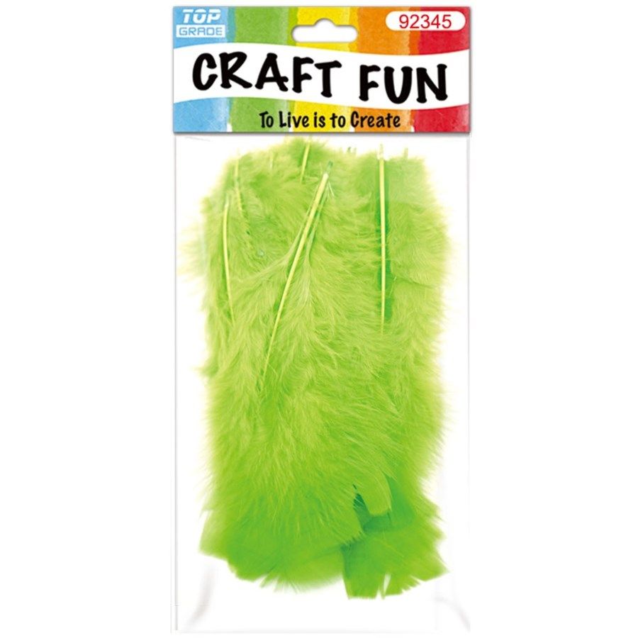 120 Wholesale Diy Feather Lime Green