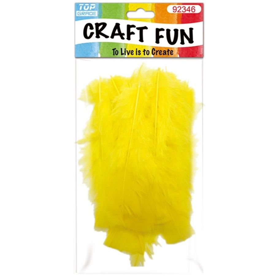 120 Pieces of Diy Feather Yellow
