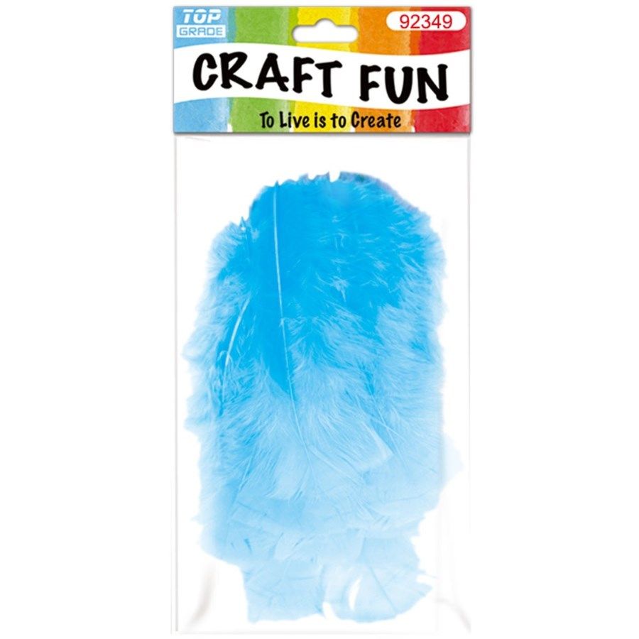 120 Pieces of Diy Feather Baby Blue