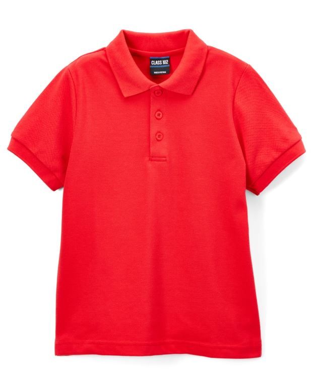 48 Wholesale Uniform Polo Shirt Assorted Sizes In Red - at - wholesalesockdeals.com