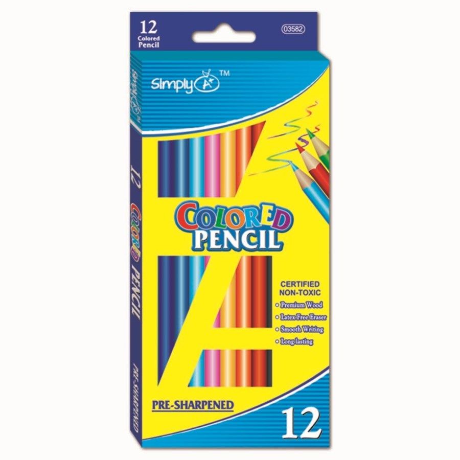 96 Wholesale Twelve Piece Colored Pencils