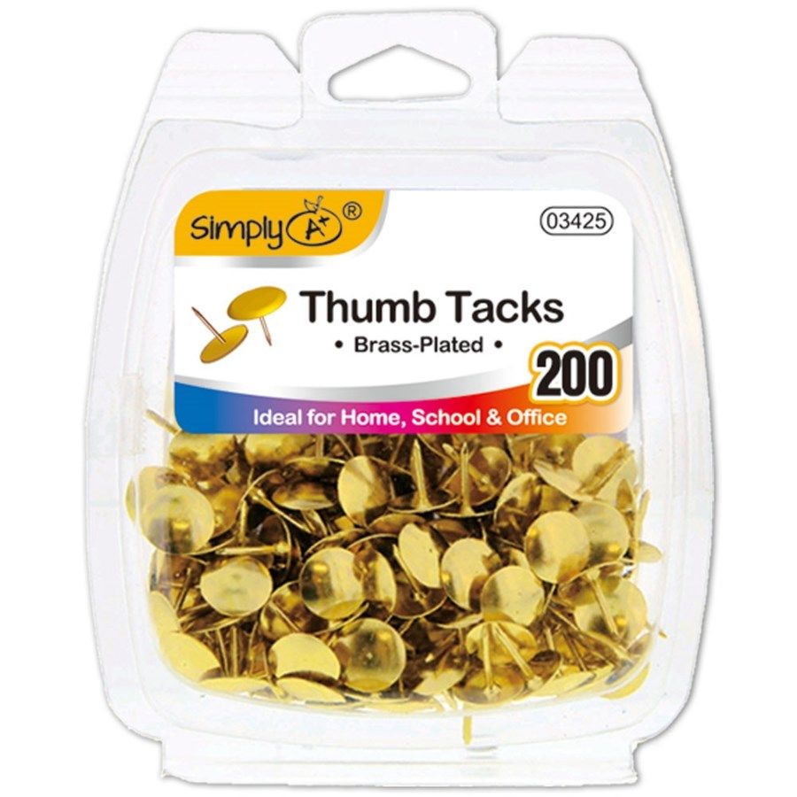 96 Wholesale Gold Thumb Tack - at 