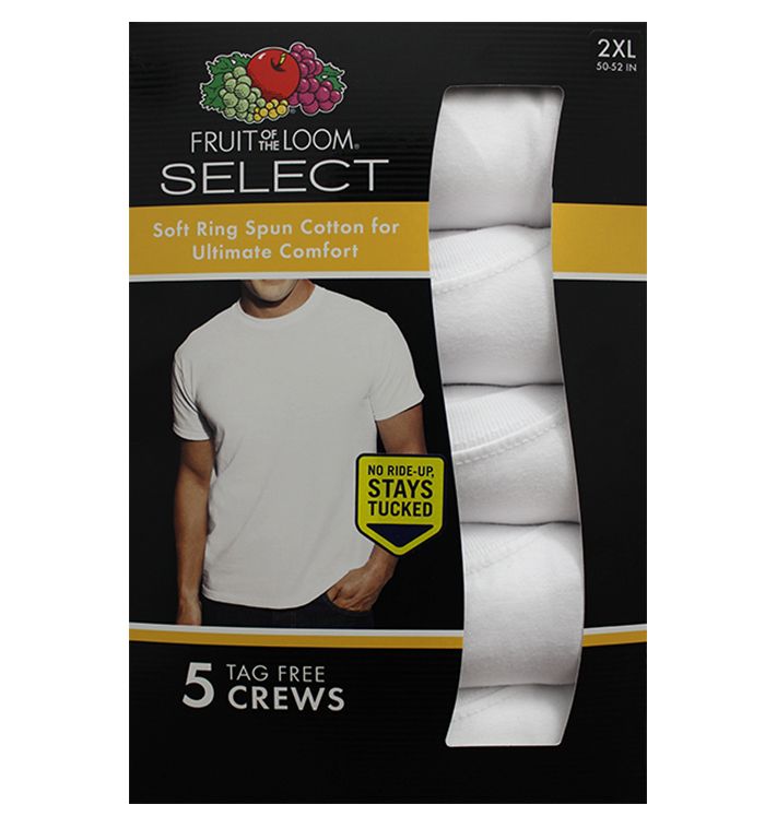 Fruit of the Loom Men's Big Size Crew T-Shirts Pack of Three