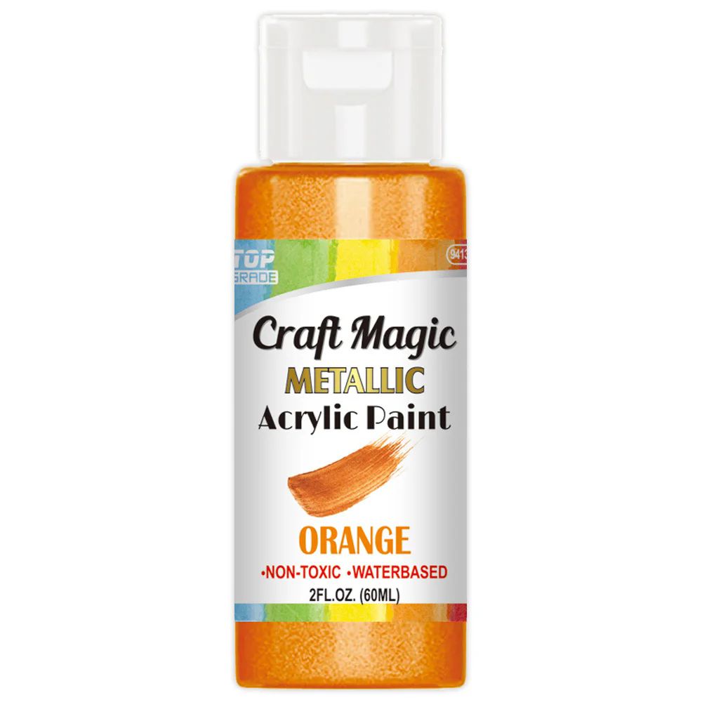 20 Pieces of 2oz/60ml Acrylic Paint Metallic Orange