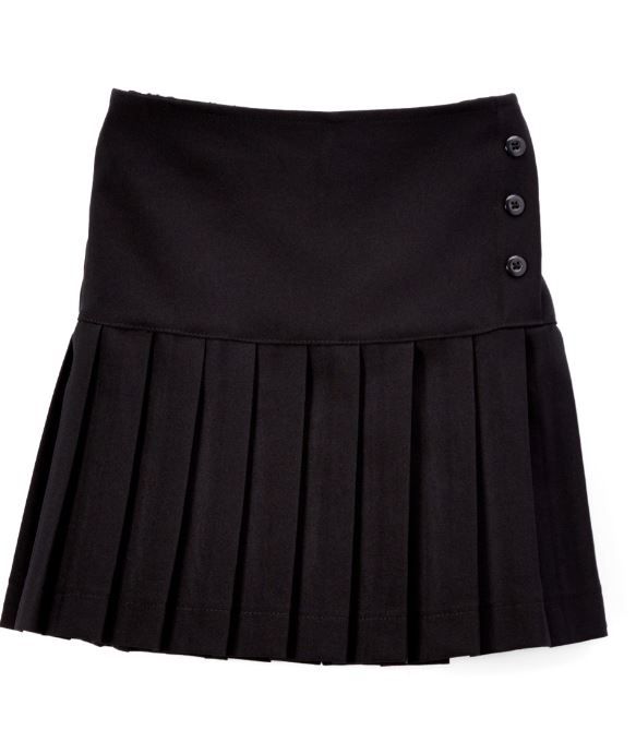 12 Pieces of Girls' Uniform Skirts In Black, Size 7-14