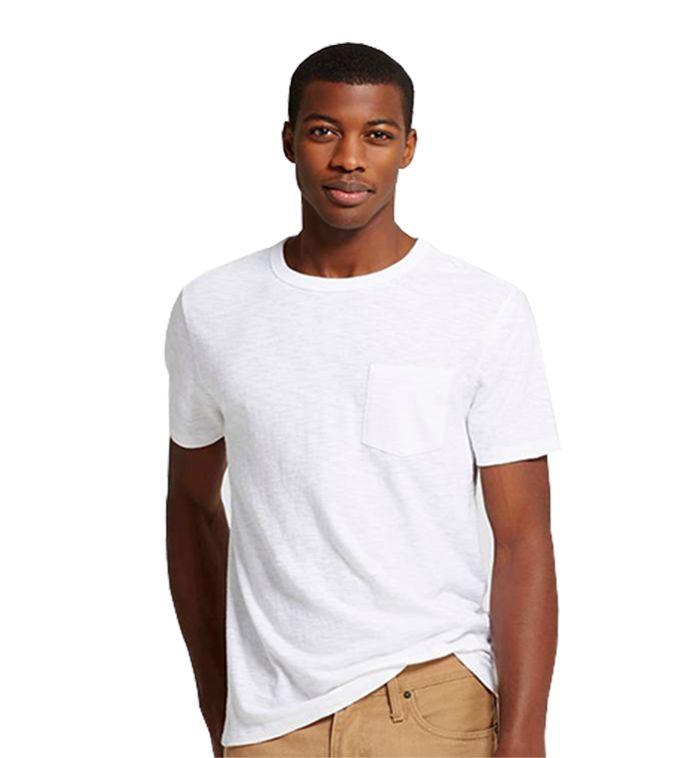 24 Wholesale Men's Irregular White Pocket T-Shirt, Size Small - at ...