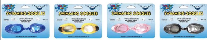 96 Wholesale Assorted Color Swimming Googles