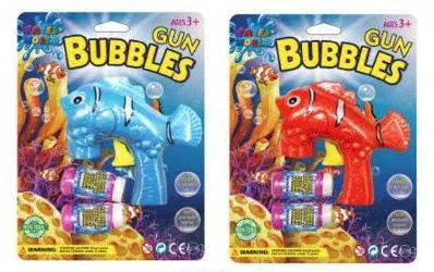 36 Pieces of Fish Gun Bubbles With 2 Refill