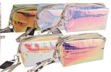 24 Wholesale Transparent Hologram Cosmetic Bag