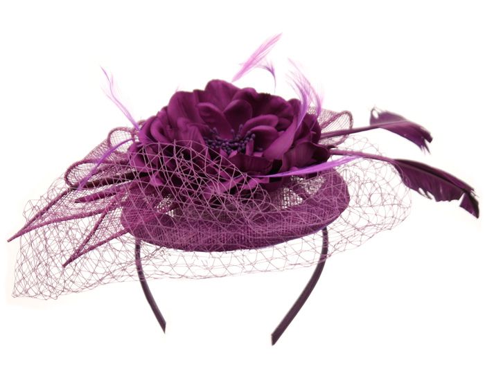 Feather Trim In Lavender - Church Hats 