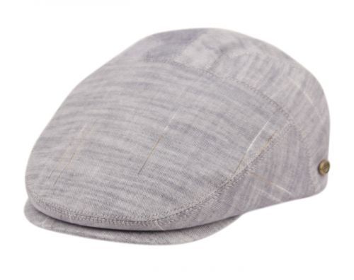 12 Pieces of Cotton Slim Fit Six Panel Tweed Ivy Caps In Gray