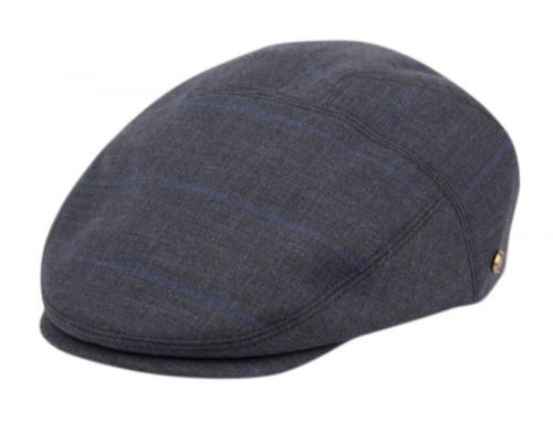 12 Pieces of Cotton Slim Fit Six Panel Check Ivy Caps In Navy