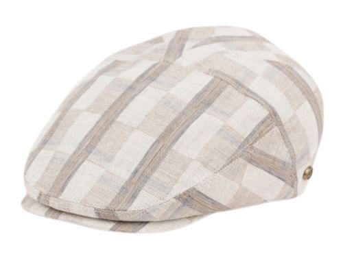 12 Pieces of Cotton Slim Fit Six Panel Check Ivy Caps In Gray