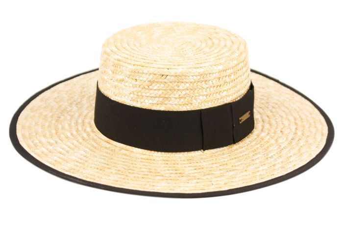 12 Pieces Braid Natural Straw Boater Hats With Fabric Edge - Sun Hats
