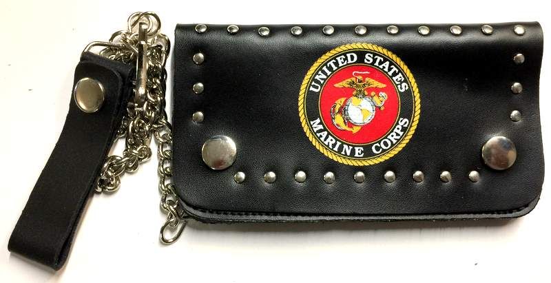 12 Pieces of Official Licensed Us Marines Biker Wallet