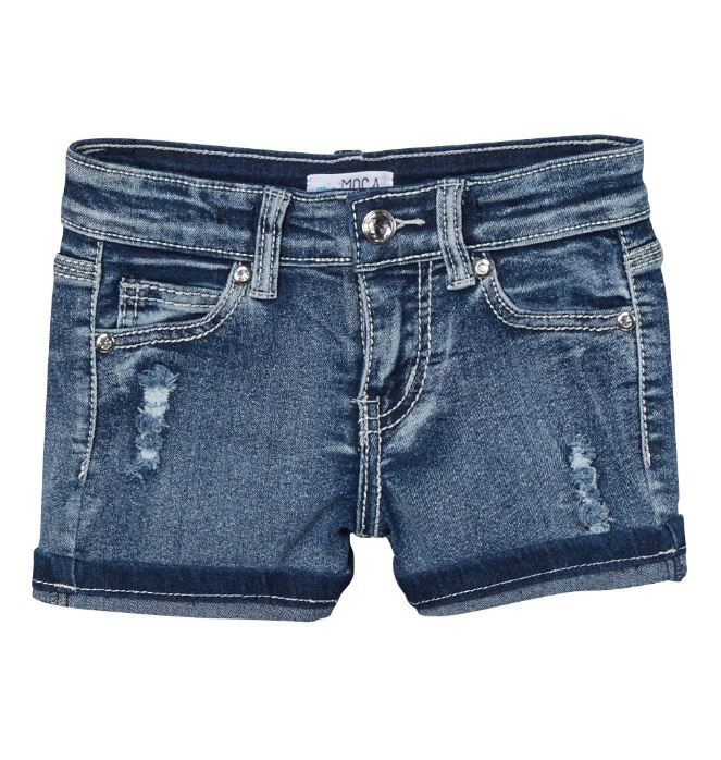 12 Wholesale Girls' Denim Shorts. Size 4-6x