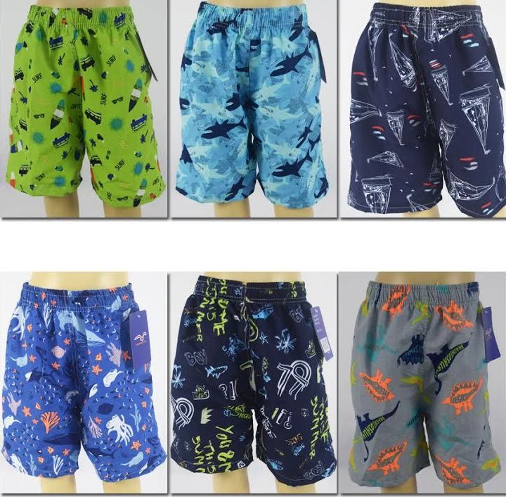 72 Pieces of Boy's Assorted Printed Bathing Suit