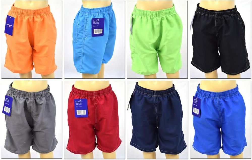 72 Pieces of Boy's Assorted Color Bathing Suit