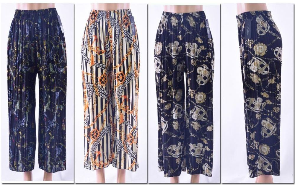 72 Pieces of Women's Pleated Palazzo Pants W/ Belt