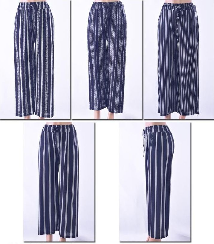 72 Pieces of Women's Printed Palazzo Pants W/ Belt