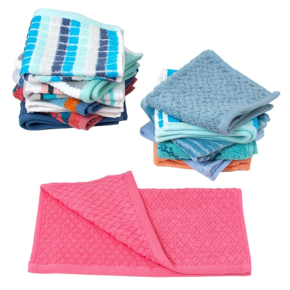 72 Pieces of Closeout Hand Towels In Assorted Colors And Patterns