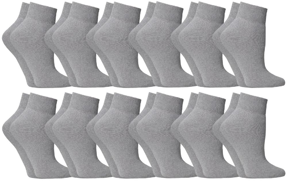 24 Pairs Yacht & Smith Women's Cotton White No Show Ankle Socks - Womens  Ankle Sock