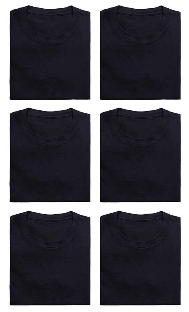 36 Pieces of Mens Cotton Crew Neck Short Sleeve T-Shirts Black, XxX-Large