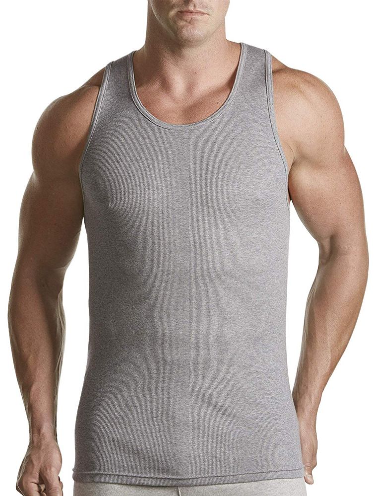 Hanes Classics Men's Gray Tagless Comfortsoft Dyed A-Shirt 4-Pack Size xl - Mens T-Shirts