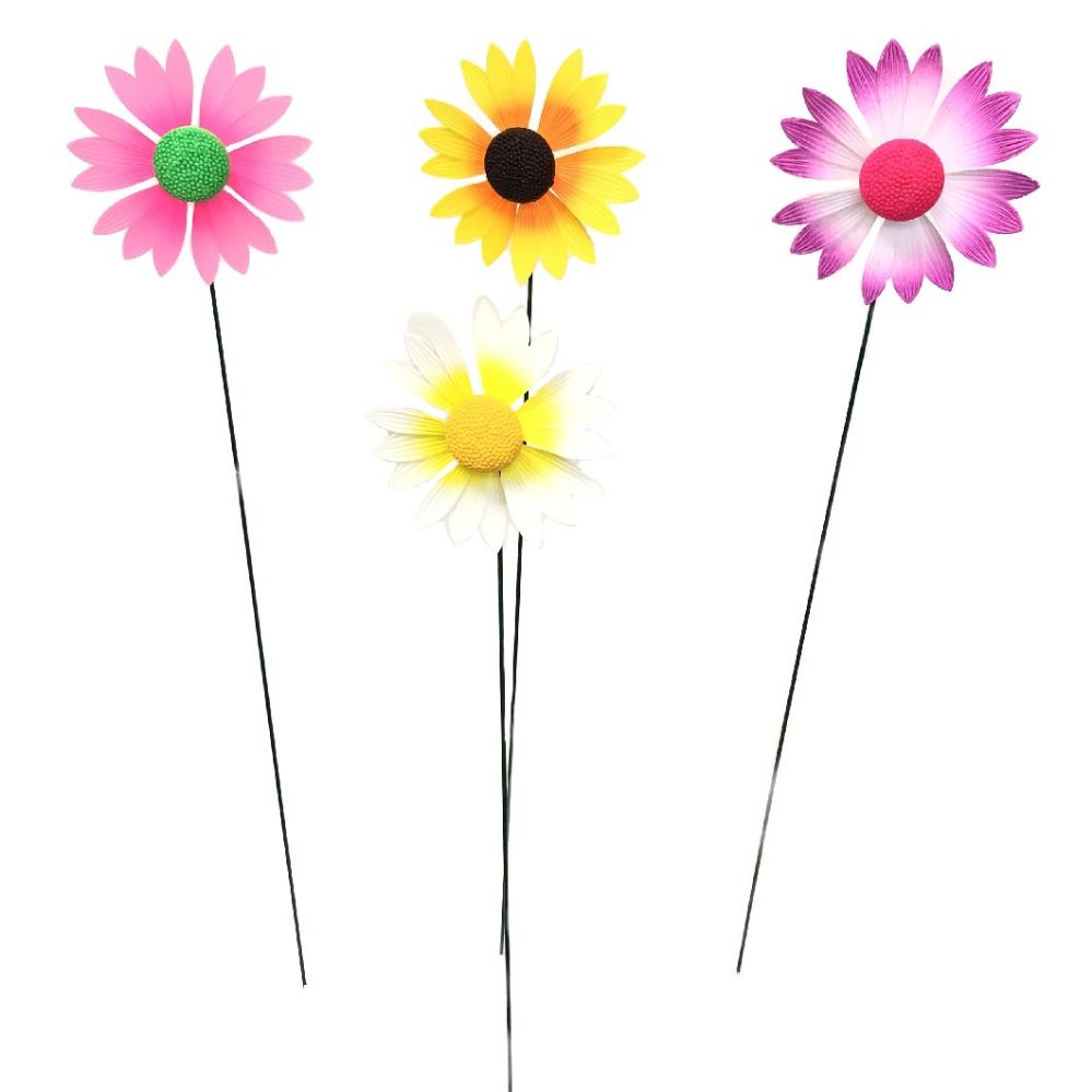 48 Pieces of Yard Stake Colorful Daisies