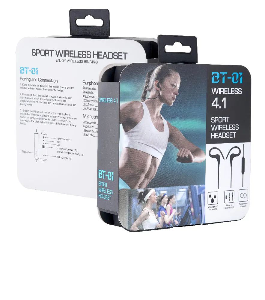 6 Pieces of Bt 01 Wireless Sport Headset Black