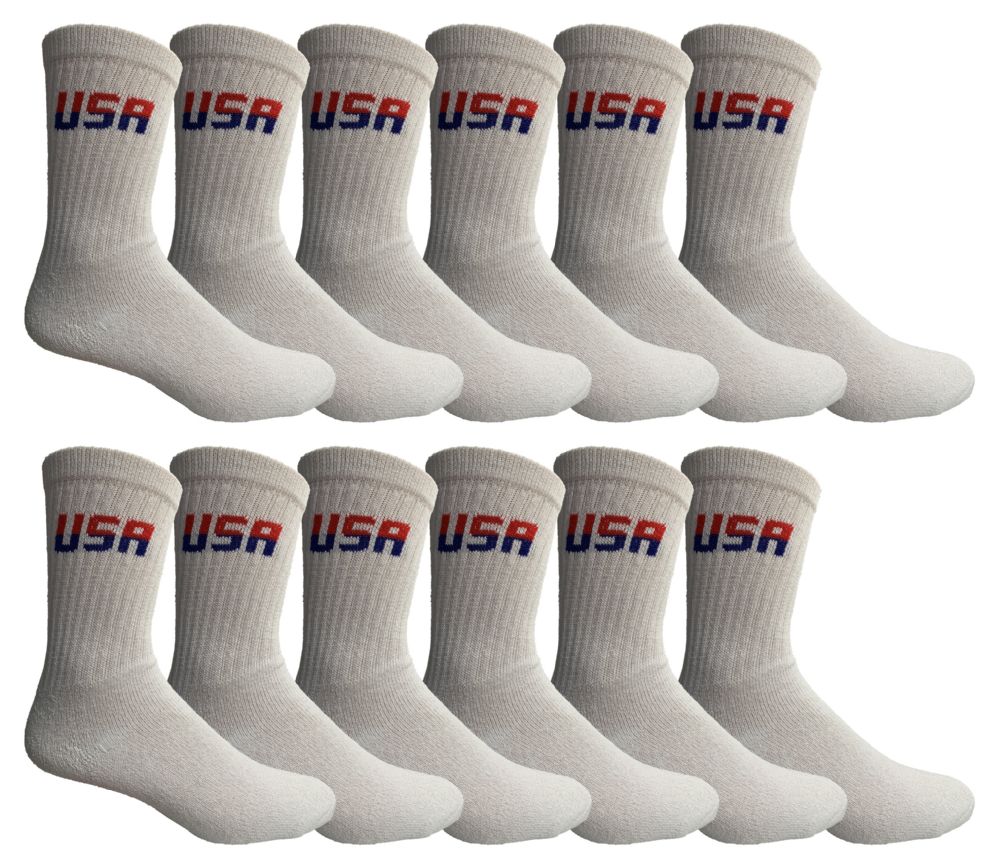 120 Pieces of Yacht & Smith Men's Cotton Terry Cushioned King Size Crew Socks