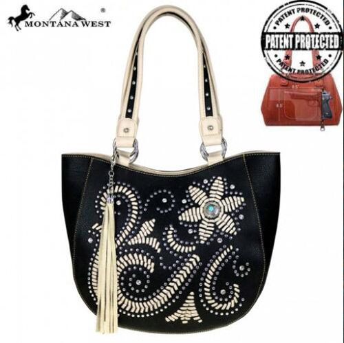 4 Wholesale Montana West Concho Concealed Handgun Collection Tote Black