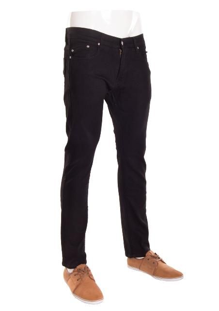 24 Pieces of Mens Skinny Stretch Jeans Jogger Pants Solid Black