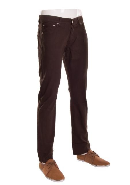 24 Wholesale Mens Skinny Stretch Jeans Jogger Pants Solid Brown