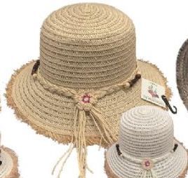 24 Wholesale Womens Straw Sun Hat, Beach Hat