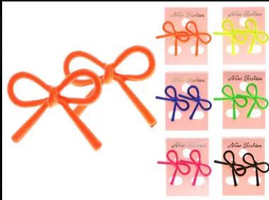 36 Wholesale Bow Stud Earrings Assorted Color