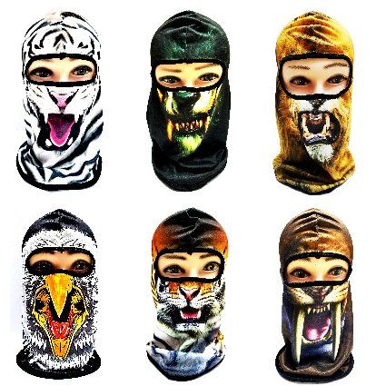 24 Pieces of Animal Faces Ninja Face Mask