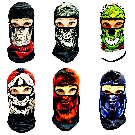 24 Pieces of Ninja Face Mask [graphic Skull]