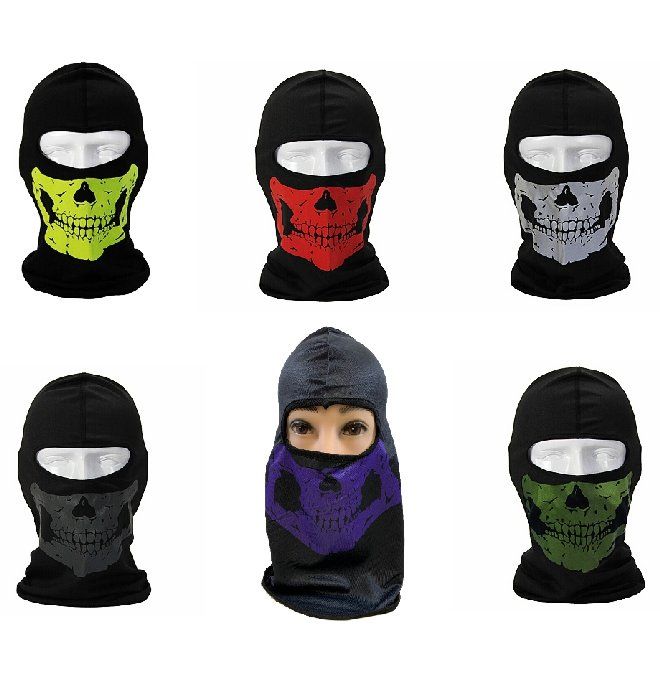 24 Pieces of Ninja Face Mask [skullS-Color Assortment]