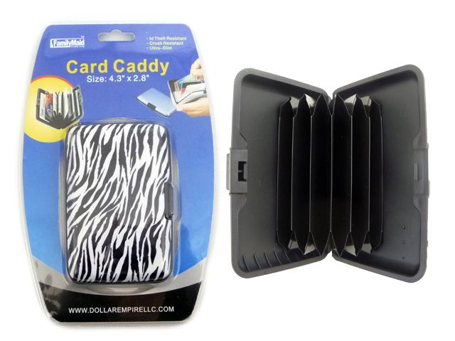 192 Pieces of Zebra Print Card Caddy