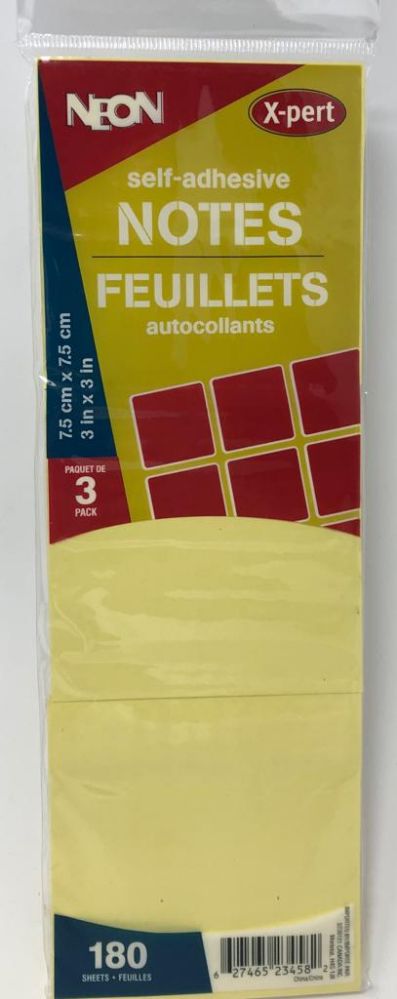 50 Pieces of 3 Pack Yellow 3x3 Sticky Notes, Post Notes