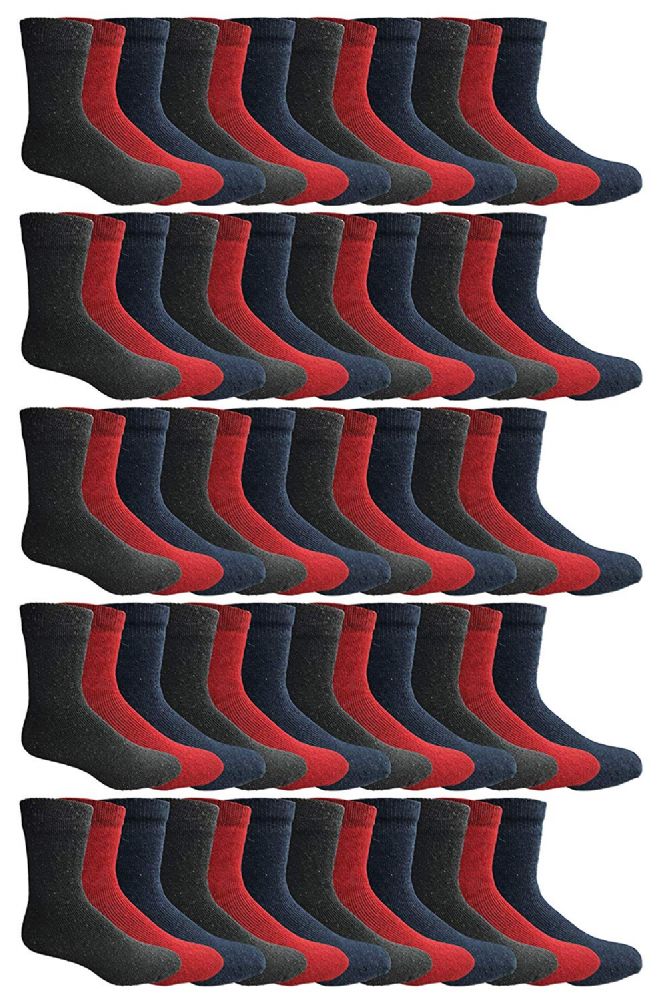 60 Pairs of Yacht & Smith Womens Winter Thermal Crew Socks Size 9-11