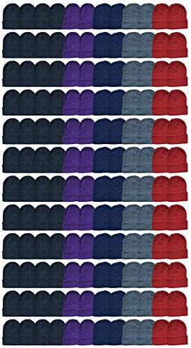 144 of Yacht & Smith Ladies Winter Toboggan Beanie Hats In Assorted Colors